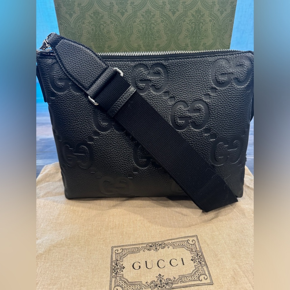 New Gucci MEDIUM JUMBO GG MESSENGER BAG